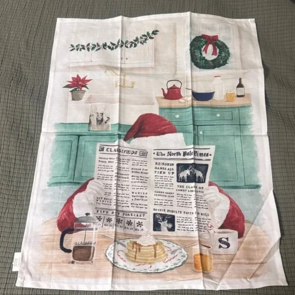 Anthropologie Christmas Dish Towel